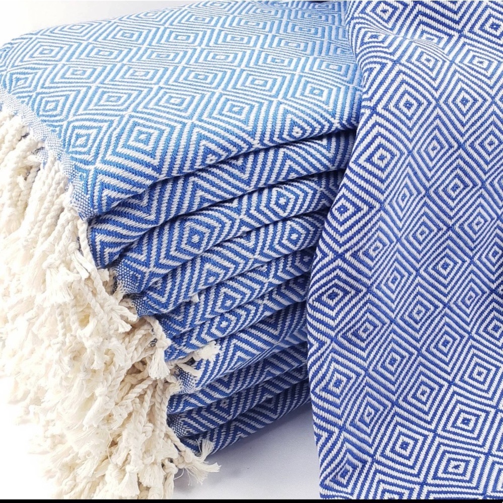 Large Turkish 100% Organic Cotton Beach Towel